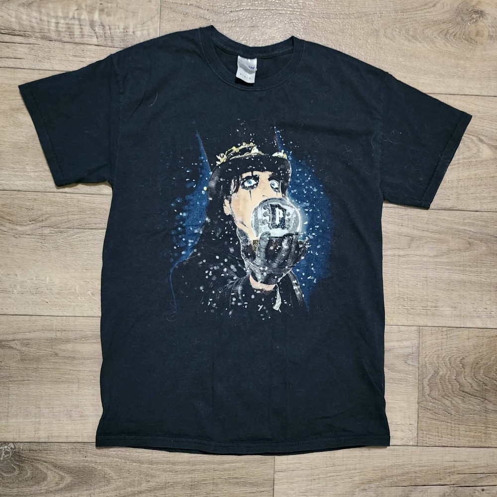 Alice Cooper Christmas Pudding 2014 Tour Shirt Men Medium Black Night Ranger POD